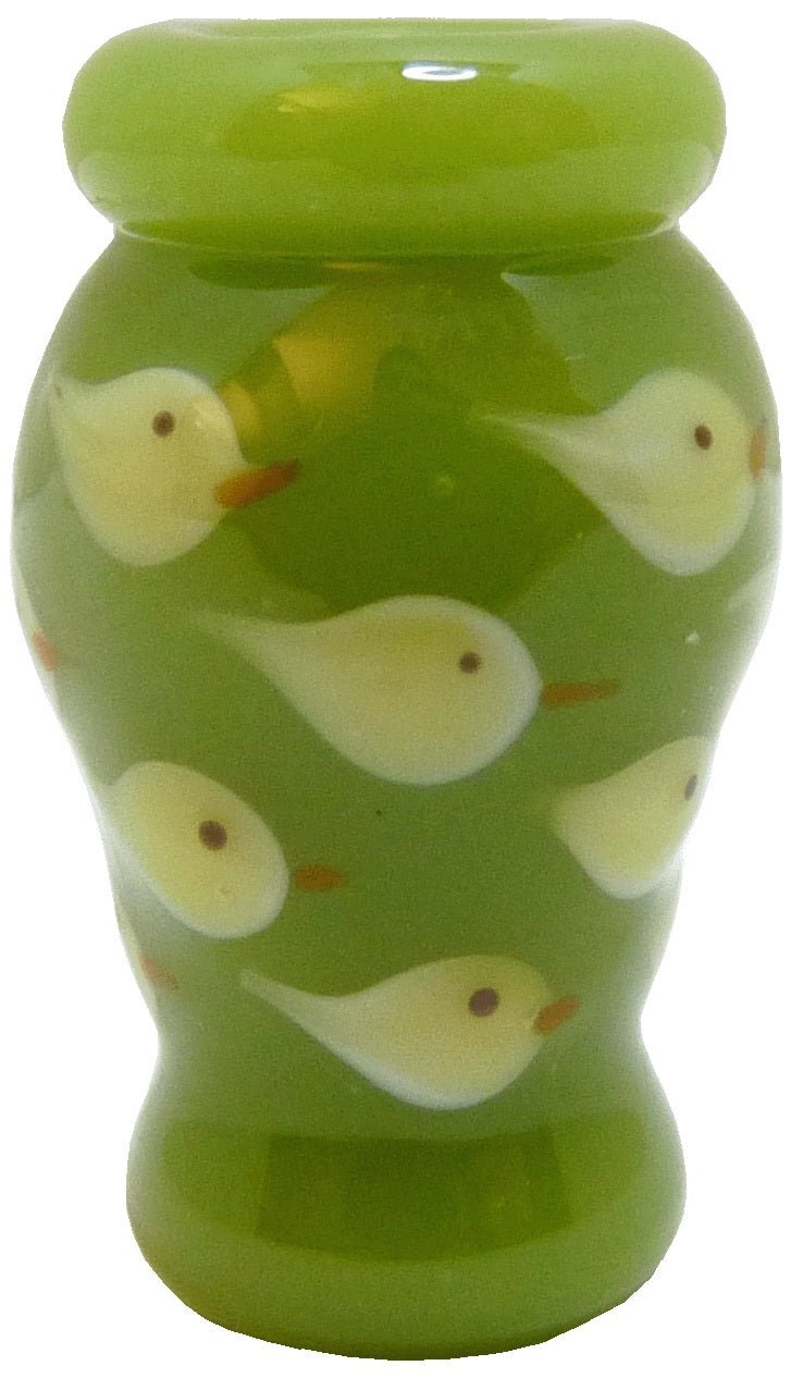 Dollhouse Spring Chicks Fused Glass Vase 1:12 Scale Miniature Decor Flowers - MiniatureCrush