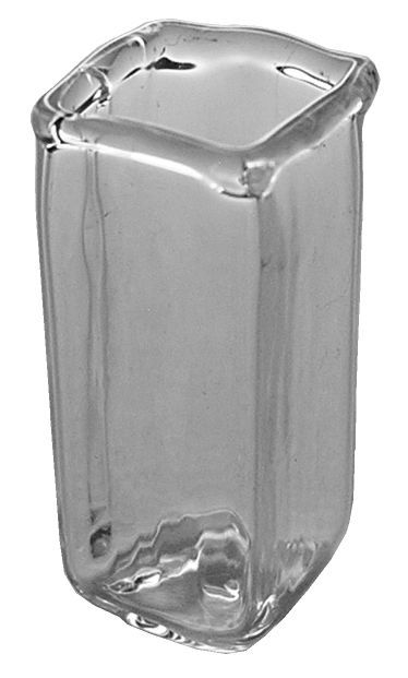 Dollhouse Square Clear Glass Vase 1:12 Scale Miniature Decoration - MiniatureCrush