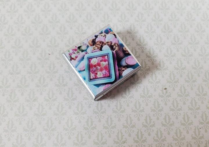 Dollhouse Square Sweets Tin Empty 1:12 Scale Miniature - MiniatureCrush