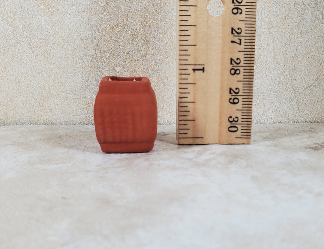 Dollhouse Square Terra Cotta Planter 1:12 Scale Miniature - MiniatureCrush