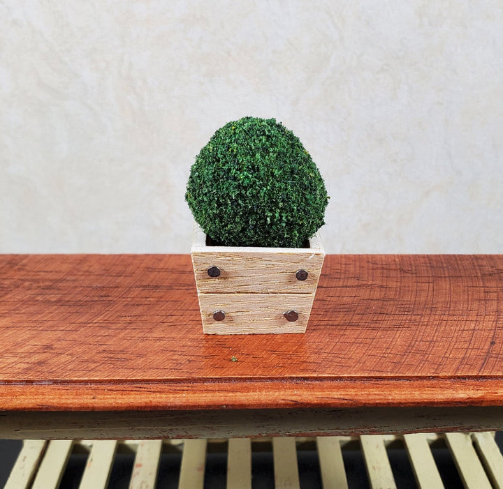 Dollhouse Square Wood Planter Box 1:12 Scale Miniature - MiniatureCrush