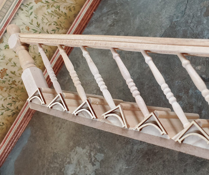 Dollhouse Stair Tread Trim Brackets Spandrels Georgian Style 14 pc 1:12 Scale - MiniatureCrush
