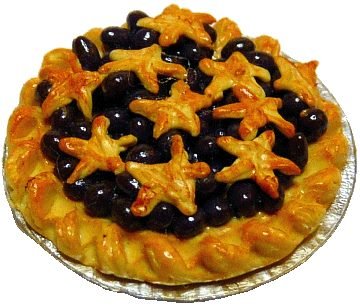 Dollhouse Star Spangled Pie 1:12 Scale Miniature Food Dessert Kitchen - MiniatureCrush