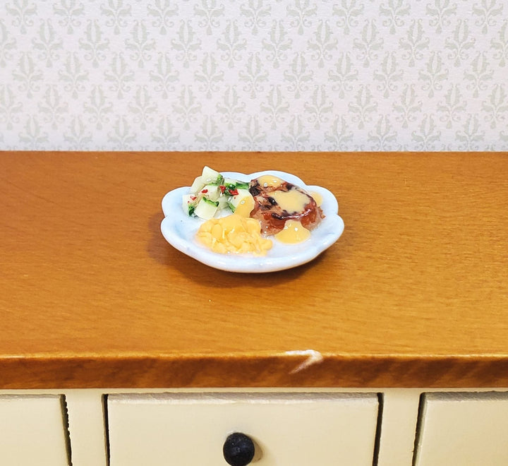 Dollhouse Steak with Mashed Sweet Potatoes & Veggies 1:12 Scale Miniature Food - MiniatureCrush