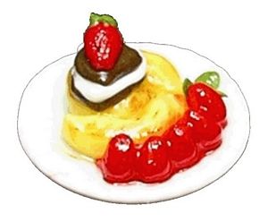 Dollhouse Strawberry Crepes 1:12 Scale Miniature Food Kitchen - MiniatureCrush