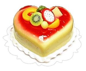 Dollhouse Strawberry Iced Lemon Cake 1:12 Scale Miniature Dessert - MiniatureCrush