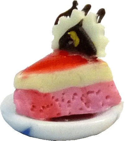 Dollhouse Strawberry Pie with Chocolate Accent 1:12 Scale Miniature Dessert Food - MiniatureCrush