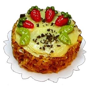Dollhouse Strawberry White Icing Cake 1:12 Scale Miniature Dessert Food Bakery - MiniatureCrush
