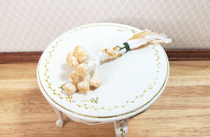 Dollhouse String of Garlic 1:12 Scale Miniature Food Kitchen Grocery - MiniatureCrush