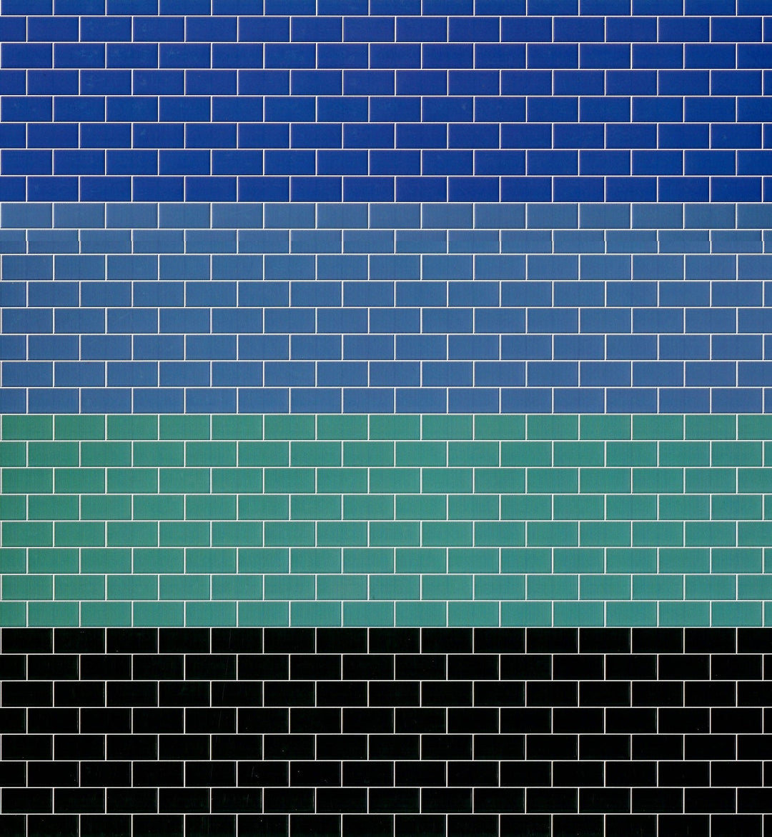 Dollhouse Subway Metro Wall Tile Multi Color Art Deco Embossed Glossy Paper - Miniature Crush