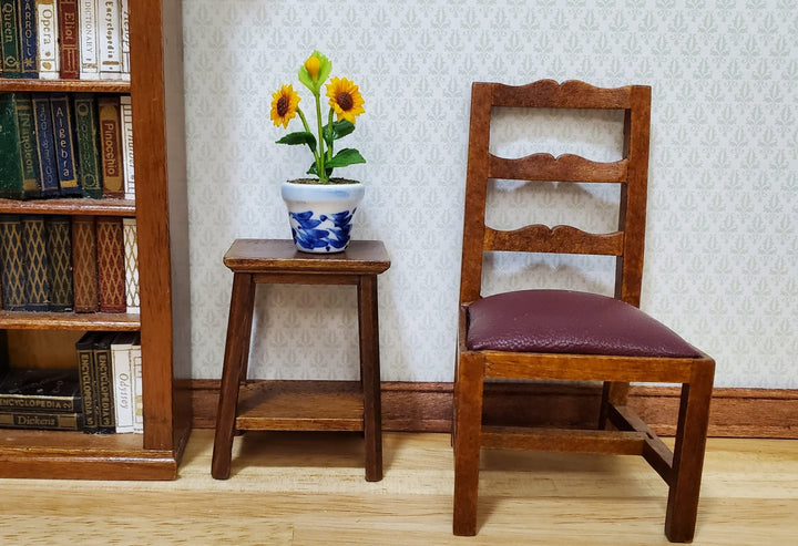 Dollhouse Sunflowers Plant in Blue and White Ceramic Pot 1:12 Scale Miniature - MiniatureCrush