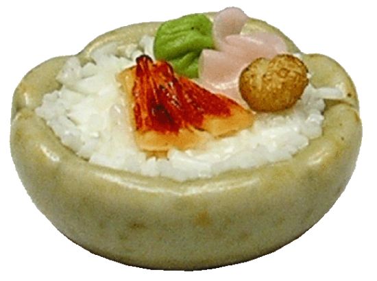 Dollhouse Sushi Lotus Bowl 1:12 Scale Miniature Food - MiniatureCrush