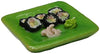 Dollhouse Sushi Rice Rolls on a Square Green Plate 1:12 Scale Miniature Food