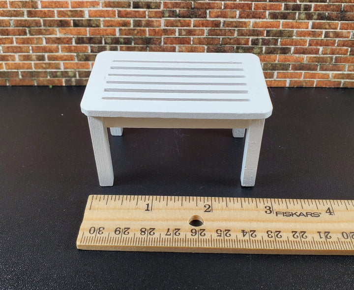 Dollhouse Table Outdoor Garden Porch Patio White 1:12 Scale Miniature Furniture - Miniature Crush