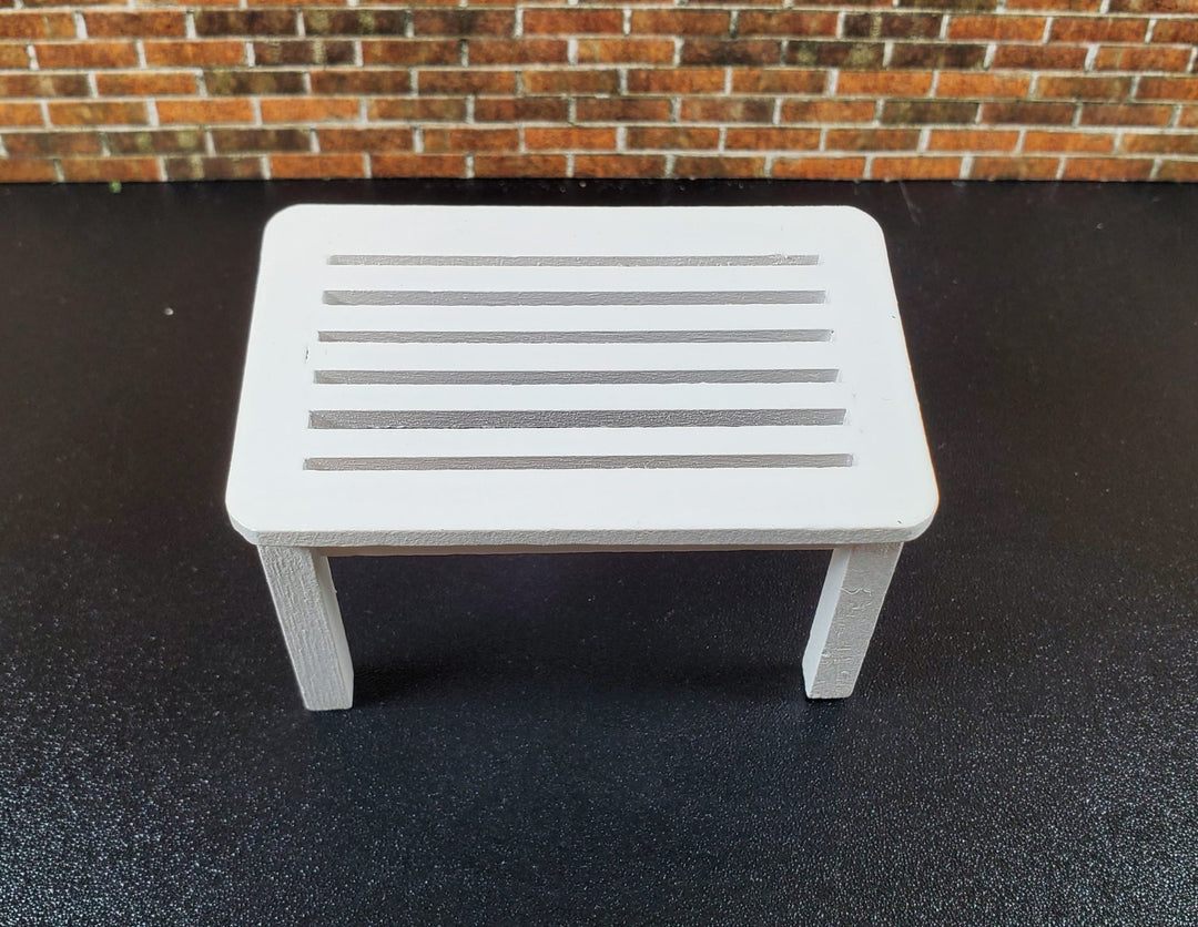 Dollhouse Table Outdoor Garden Porch Patio White 1:12 Scale Miniature Furniture - Miniature Crush