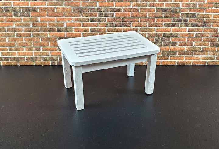 Dollhouse Table Outdoor Garden Porch Patio White 1:12 Scale Miniature Furniture - Miniature Crush