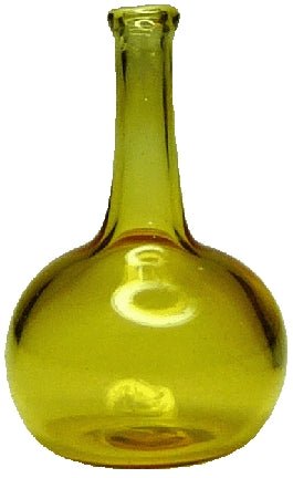 Dollhouse Tall Amber Glass Onion Jar or Vase 1:12 Scale Miniature - MiniatureCrush