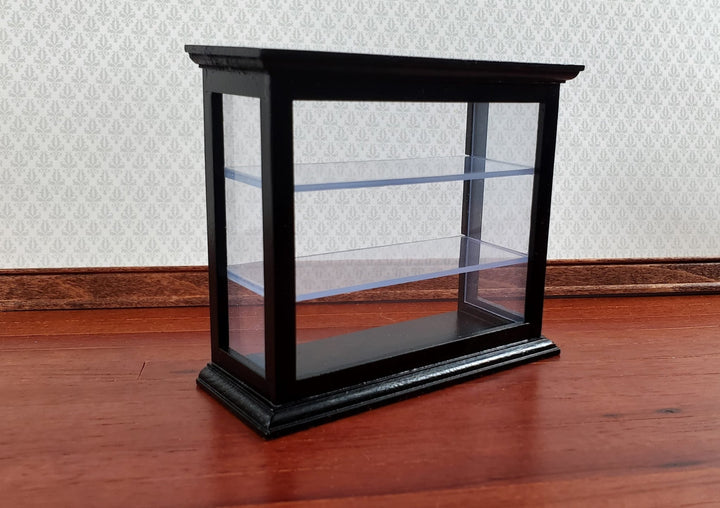 Dollhouse Tall Counter for Store or Shop Black Display Cabinet 1:12 Scale Miniature - Miniature Crush