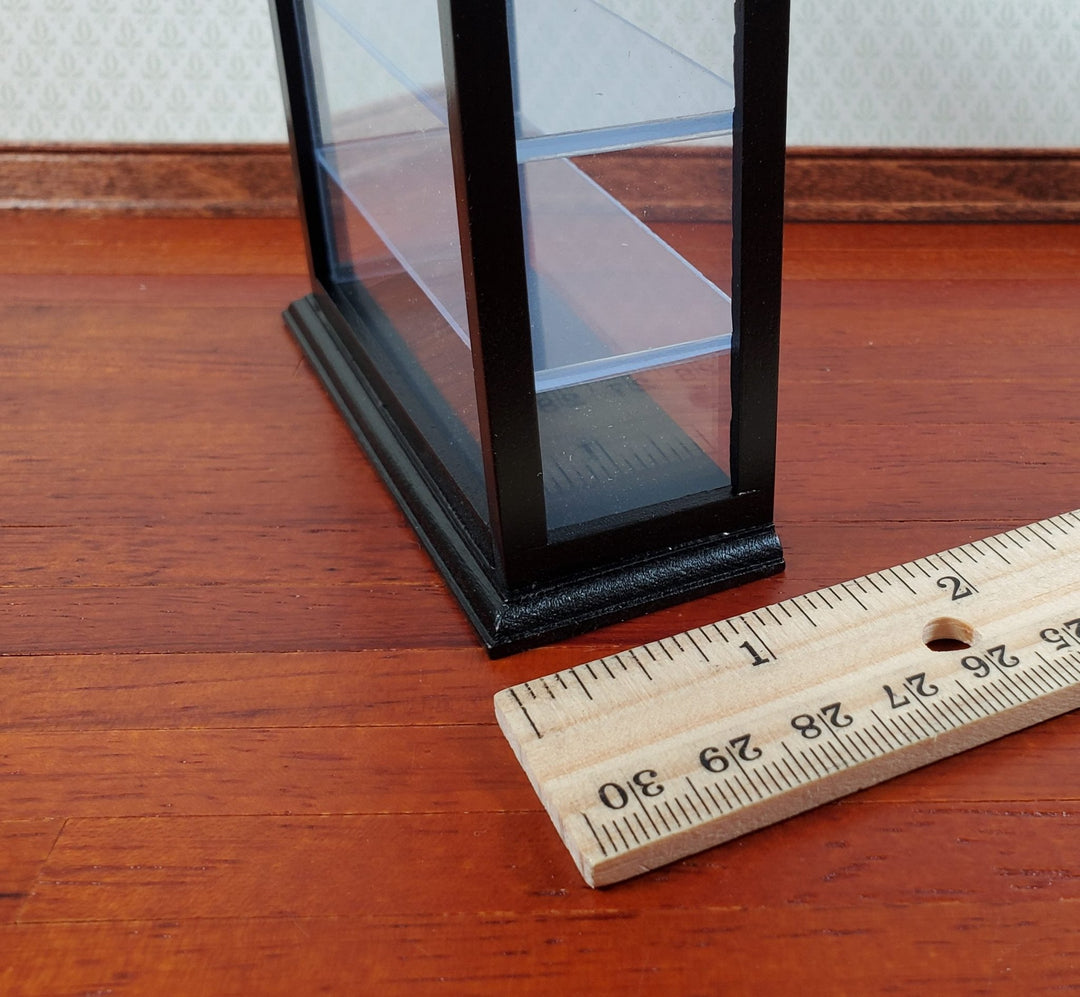 Dollhouse Tall Counter for Store or Shop Black Display Cabinet 1:12 Scale Miniature - Miniature Crush