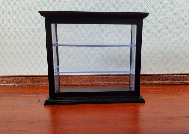 Dollhouse Tall Counter for Store or Shop Black Display Cabinet 1:12 Scale Miniature - Miniature Crush