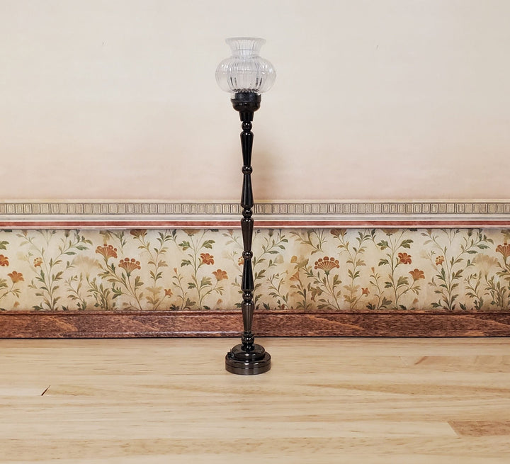 Dollhouse Tall Floor Lamp Battery Light Torchiere 1:12 Scale Miniature - MiniatureCrush