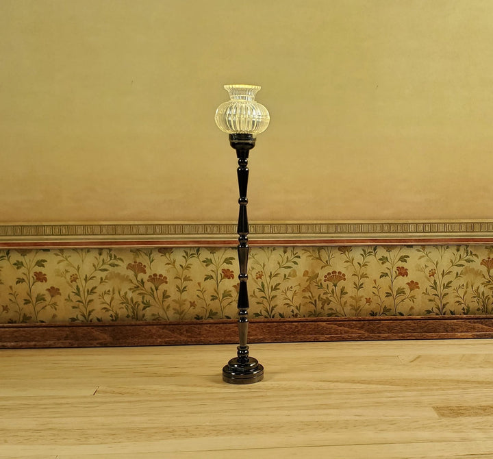 Dollhouse Tall Floor Lamp Battery Light Torchiere 1:12 Scale Miniature - MiniatureCrush