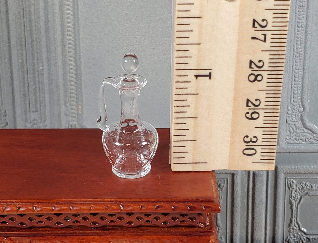 Dollhouse Tall Georgian Decanter Clear with Stopper 1:12 Scale Philip Grenyer - Miniature Crush