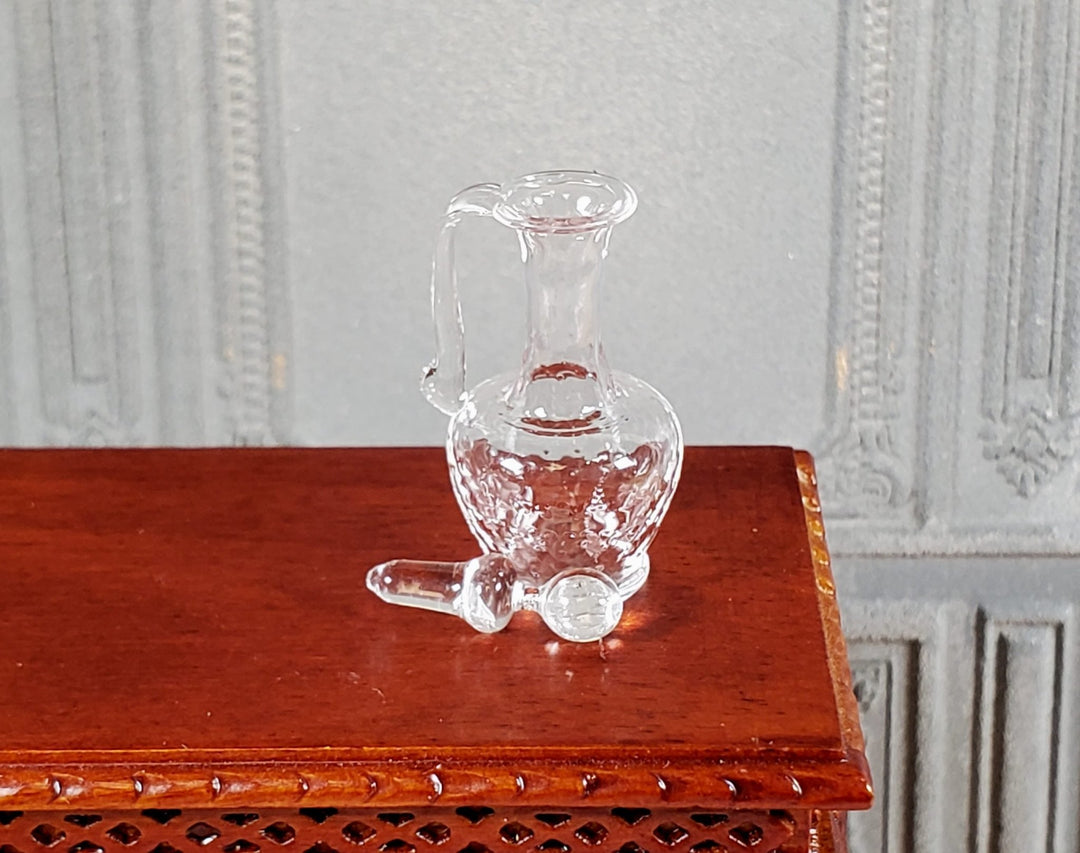 Dollhouse Tall Georgian Decanter Clear with Stopper 1:12 Scale Philip Grenyer - Miniature Crush