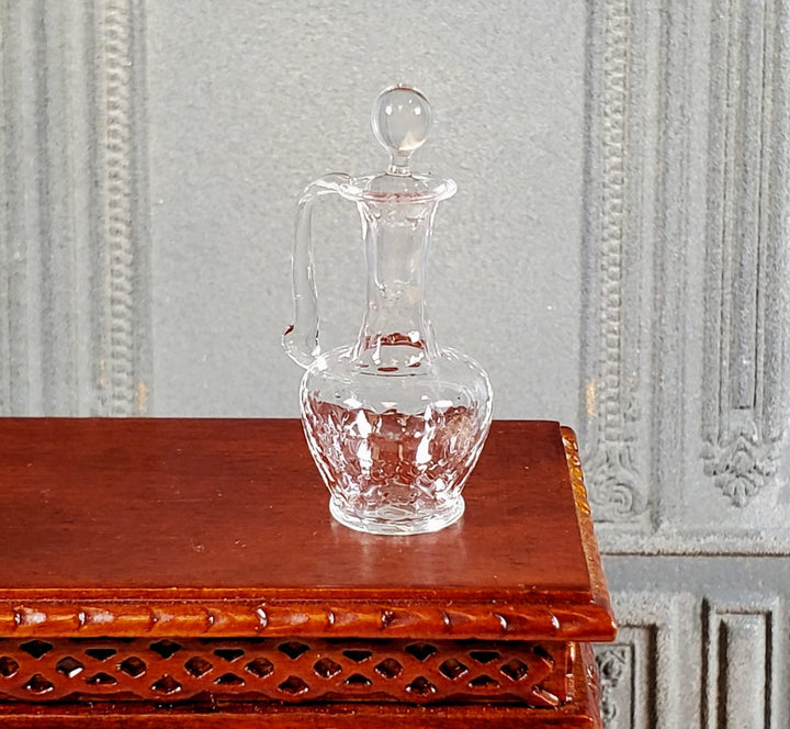 Dollhouse Tall Georgian Decanter Clear with Stopper 1:12 Scale Philip Grenyer - Miniature Crush