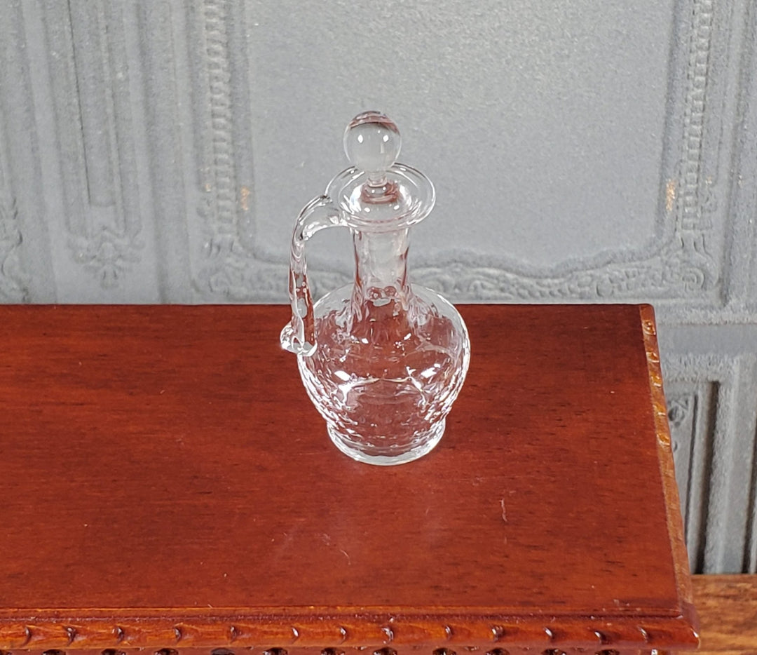 Dollhouse Tall Georgian Decanter Clear with Stopper 1:12 Scale Philip Grenyer - Miniature Crush