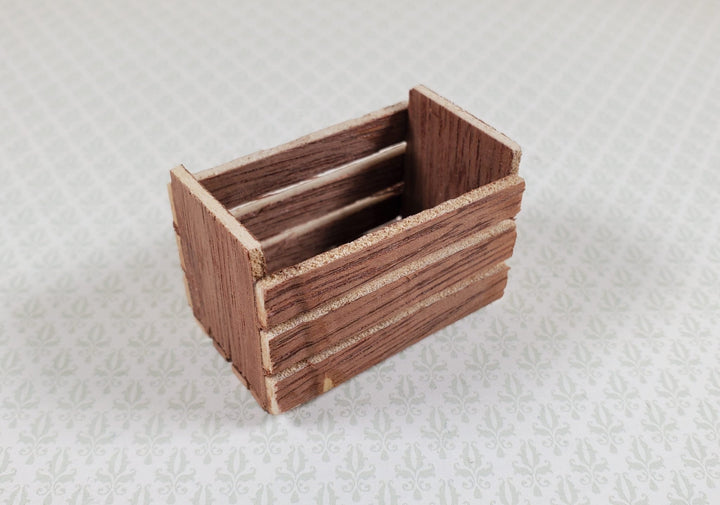 Dollhouse Tall Rustic Wood Produce Crate 1:12 Scale Miniature - MiniatureCrush