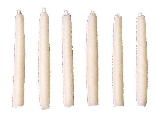 Dollhouse Tapered Candles White Set of 6 1:12 Scale Miniature - MiniatureCrush
