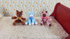 Dollhouse Teddy Bears Sitting x3 Stuffed Animals Toys 1:12 Scale Miniatures