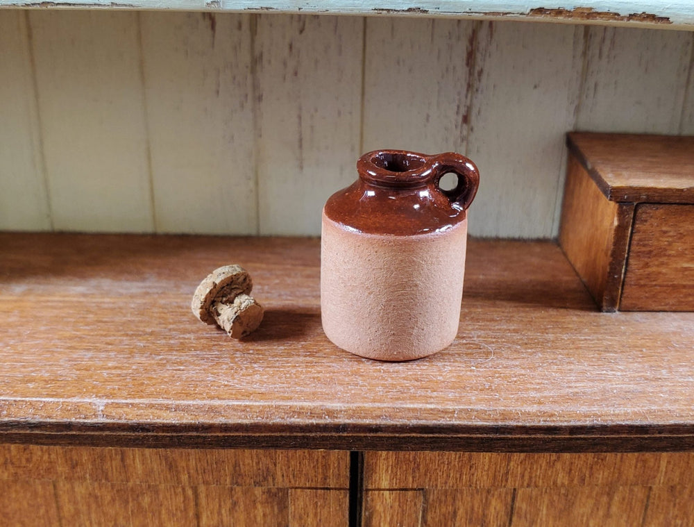 Dollhouse Terra Cotta Jug Cork Demijohn Crock 1:12 Scale Handmade 20mm - Miniature Crush