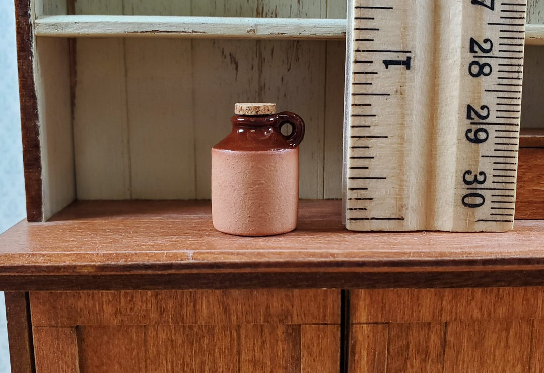 Dollhouse Terra Cotta Jug Cork Demijohn Crock 1:12 Scale Handmade 20mm - Miniature Crush