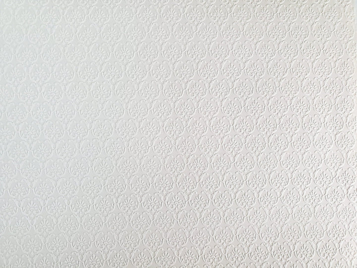 Dollhouse Textured Wallpaper Embossed 3 Pieces White/Beige 17 "x 12" 1:12 Scale - Miniature Crush