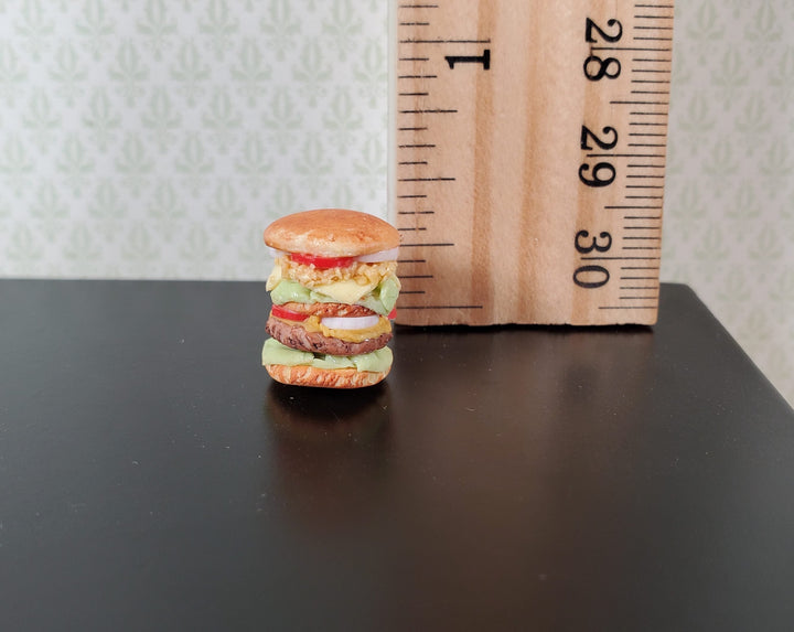 Dollhouse The Works Burger 1:12 Scale Miniature Hamburger Food - MiniatureCrush