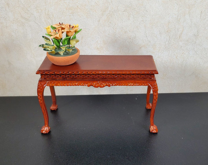 Dollhouse Tiger Lilies and Assorted Plants in a Planter 1:12 Scale Miniature - MiniatureCrush