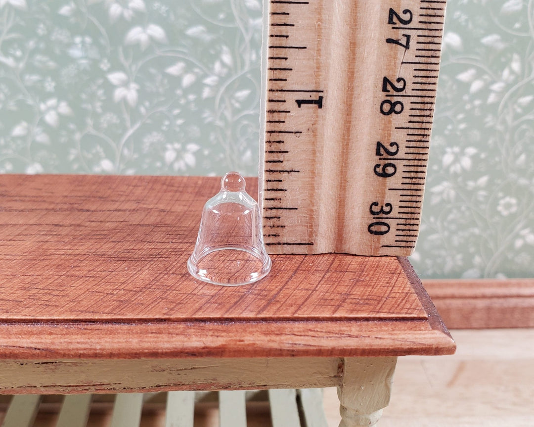 Dollhouse Tiny Clear Glass Bell or Cloche Small 1:12 or Half Scale Miniature - MiniatureCrush