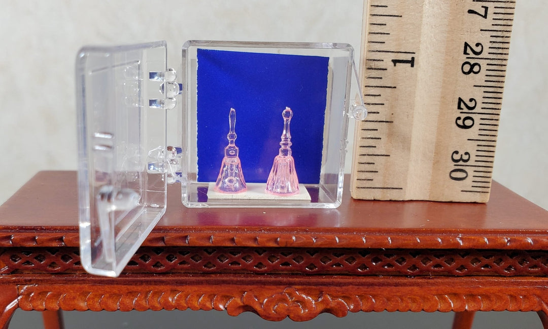 Dollhouse Tiny Pink Dinner Bell Set 1:12 Scale by Chrysnbon Miniatures - MiniatureCrush