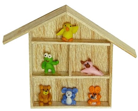 Dollhouse Toy Animal Collection Shadowbox 1:12 Scale Miniature Accessories Toys - MiniatureCrush