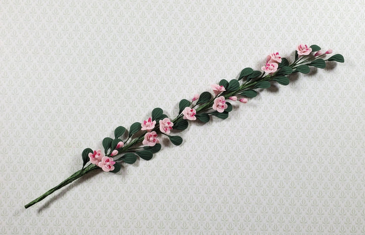 Dollhouse Trailing Pink Camelia Vine 1:12 Scale Miniature Garden Plants Decor - MiniatureCrush