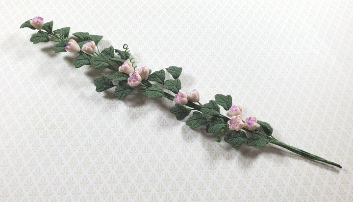 Dollhouse Trailing Purple 2 Tone Camelia Vine 1:12 Scale Miniature Garden Flower - MiniatureCrush