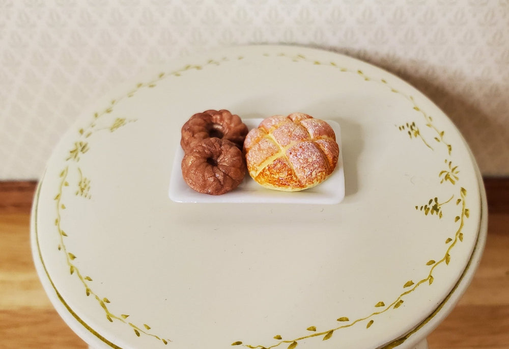Dollhouse Tray White Ceramic Set of 2 1:12 Scale Miniature Dishes - MiniatureCrush