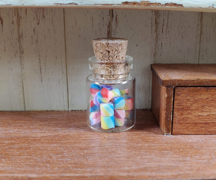 Dollhouse Treat Jar with Colorful Candy Bits 1:12 Scale Miniature - MiniatureCrush