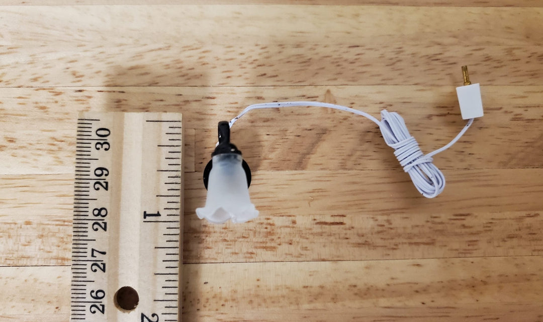 Dollhouse Tulip Wall Sconce Black 12 Volt 1:12 Scale Miniature Cir - Kit - MiniatureCrush