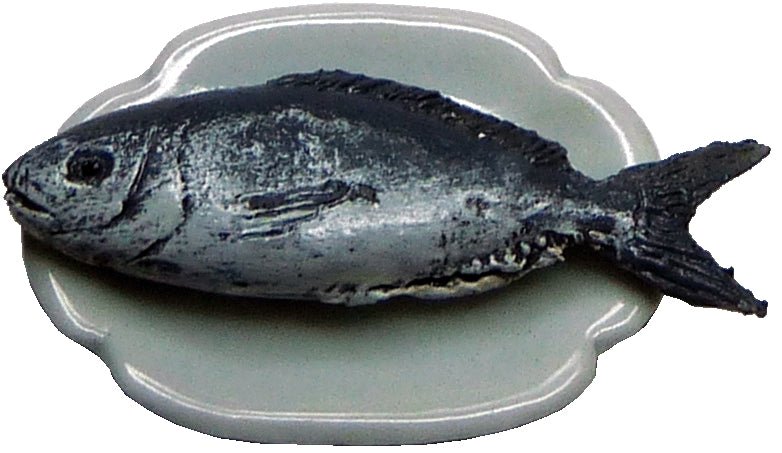 Dollhouse Tuna Fish on Plate 1:12 Scale Miniature Food Kitchen - MiniatureCrush