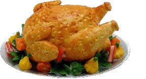 Dollhouse Turkey on Large Oval Platter with Garnish 1:24 Miniature Food - MiniatureCrush