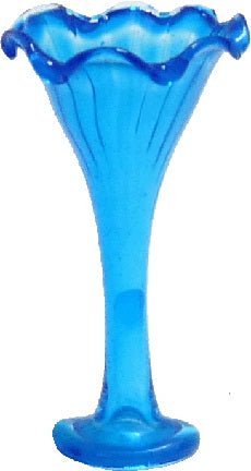 Dollhouse Turquoise Glass Vase 1:12 Scale Miniature Decoration Flowers - MiniatureCrush