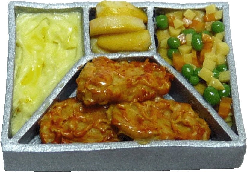 Dollhouse TV Dinner Chicken 1:12 Scale Miniature Food Kitchen - MiniatureCrush